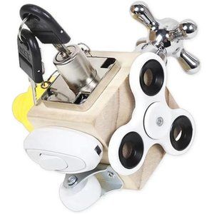 Busy Cube for Kids Sensory Busy Board Travel Toy for Toddlers 1 2 3 Years Old